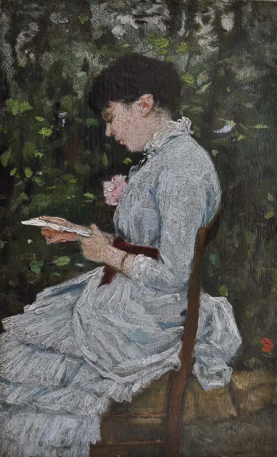  102-La signora Adelina Tommasi Bertolini in giardino, 1884